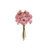 Lot de 12 Mini bouquet de roses frisco x9 avec 18 fleurs de 4,5 cm et 18 boutons, 30 cm artificiel mauve 