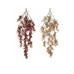 Lot de 24 Buis plastique suspendu x4, 65 cm chaque pièce dans un sac en polyéthylène artificiel borgogne n° 13 + vert rose n° 15